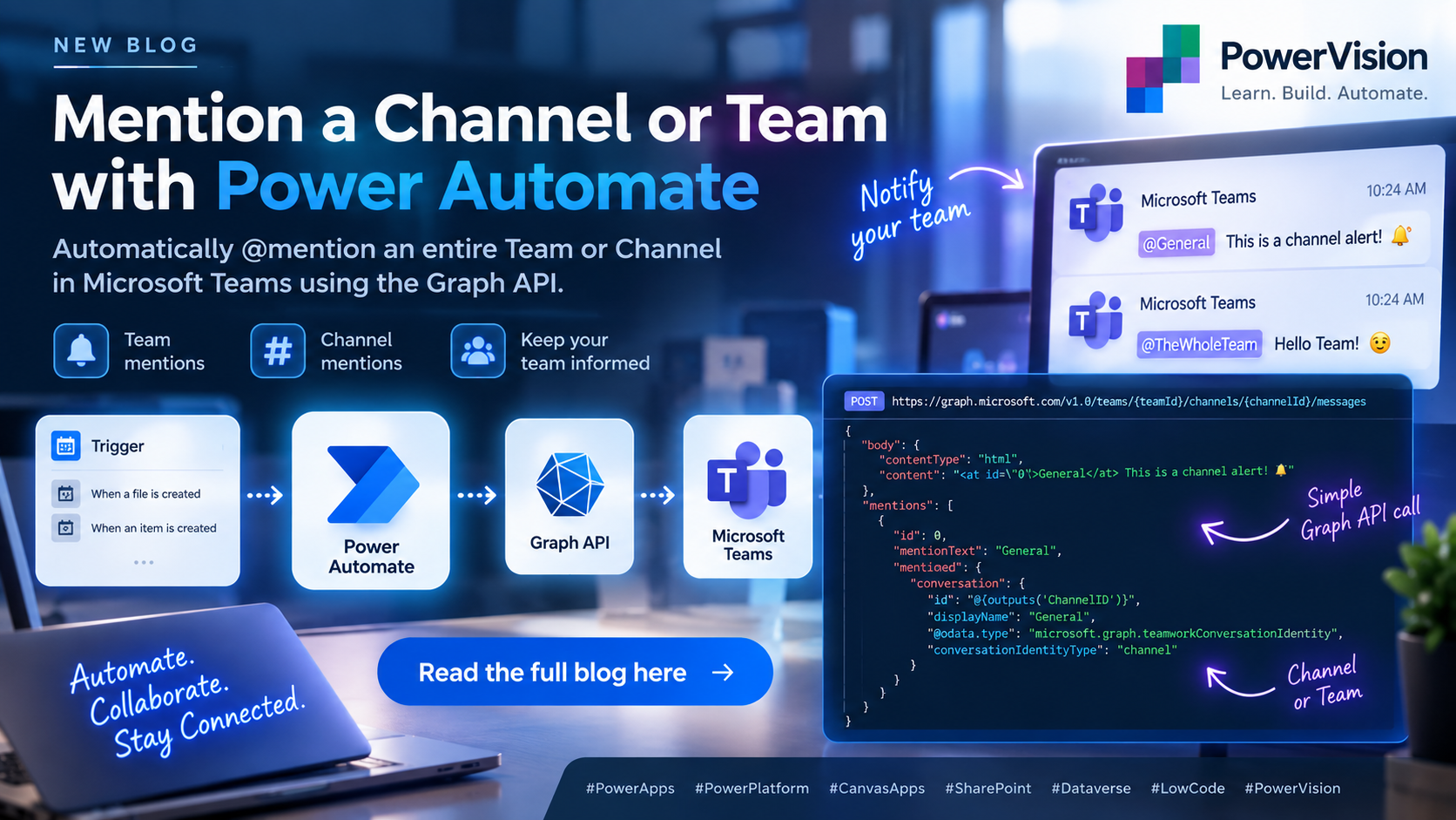 Mention a Channel or Team in Microsoft Teams with Power Automate